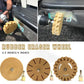 Rubber sanding disc for rubber scrapers