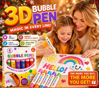 🔮Magic Pen – Draw 3D with one stroke!🎄 DIY Bubble Popcorn Drawing Pens 🔥