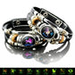 Glow-in-the-Dark 12 Leather Zodiac Bracelet for Men and Women(6.9/8.1in)