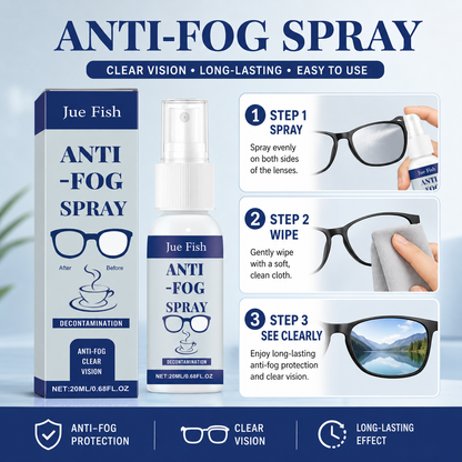 JUE FISH Anti-Fog Glasses Spray Lens Cleaner