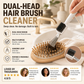 2-in-1 Hair Brush Cleaner Tool, Multi-purpose Hair Remover Comb Cleaner with Stainless Steel Pick & Stiff Brush