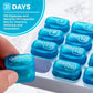 💊Monthly Pill Organizer with Lid - Arthritis-Friendly Easy-Open Lids 31 Removable Daily Pill Pods Date Reminder & Travel Case for Vitamins & Medications