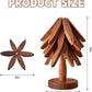 Protect Tables Instantly! Gravity-Activated Wooden Tree Trivet Set