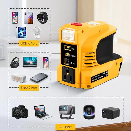 ⚡Compact DC to AC Inverter - Suitable For Cars, Motorhomes, Outdoor