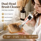 2-in-1 Hair Brush Cleaner Tool, Multi-purpose Hair Remover Comb Cleaner with Stainless Steel Pick & Stiff Brush