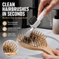 2-in-1 Hair Brush Cleaner Tool, Multi-purpose Hair Remover Comb Cleaner with Stainless Steel Pick & Stiff Brush