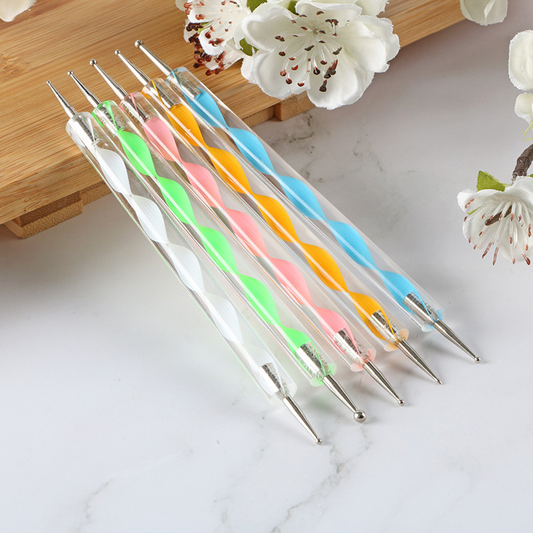 5-Piece Dual-Ended Nail Art & Polymer Clay Dotting Tool Set