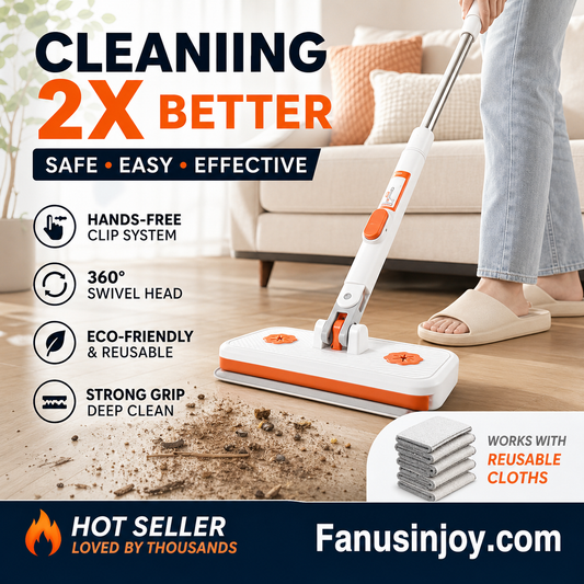 🔥Limited Time 53% OFF！Maximal Cleaning Power！Multi-Functional Hands-Free Clip Flat Mop