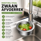 Catch Food Scraps Instantly! No-Clog Swan Corner Strainer