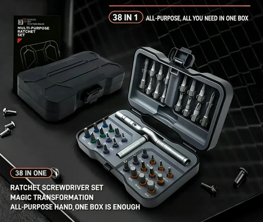 🔩 Factory Direct 50% Off 🔥Over 100,000 Sold! 🛠️Freely assemble to solve all tool troubles 🛠️ 24-in-1 screwdriver set – Magnetic, compact, and portable