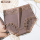 High-Waisted Cotton Lace Panties for Women