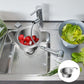Catch Food Scraps Instantly! No-Clog Swan Corner Strainer