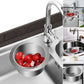Catch Food Scraps Instantly! No-Clog Swan Corner Strainer
