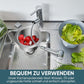 Catch Food Scraps Instantly! No-Clog Swan Corner Strainer