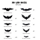 🦇Halloween 3D Bat LED Wall Light Decor🎃💡