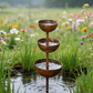 ☔️3-Tier Rustic Metal Bird Feeder & Drinker Stake