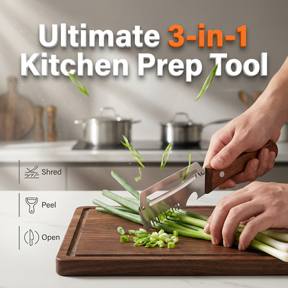 🥳HOT SALE🥳💞24K+ SOLD! 3-in-1 shreds, peels & opens. Premium steel & wood – grab yours! ✅