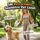 Geometric Retractable Pet Leash with One-Button Lock
