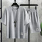 Men's Waffle Knit T-Shirt & Shorts Set