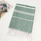 Cotton Blend Striped Tassel Beach Towel