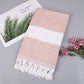 Cotton Blend Striped Tassel Beach Towel