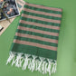Cotton Blend Striped Tassel Beach Towel