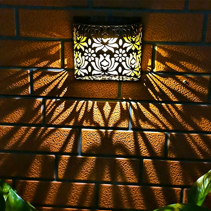 Solar Powered Hollow-Out Wall Light