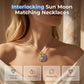 🌞🌛 Dual Pendant Layered Necklace – Sun & Moon Charm Set, Adjustable Chain Lengths, Versatile 2-in-1 Necklace for Solo or Stacked Wear