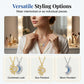 🌞🌛 Dual Pendant Layered Necklace – Sun & Moon Charm Set, Adjustable Chain Lengths, Versatile 2-in-1 Necklace for Solo or Stacked Wear