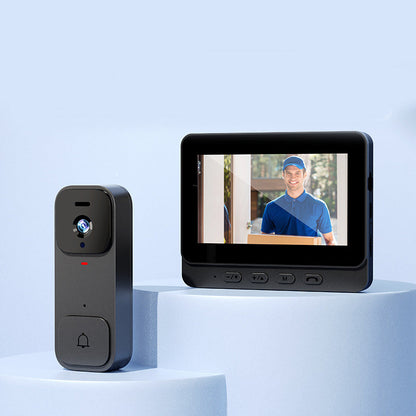 ❄️Summerfresh 50% OFF!🎙️Wireless Video Doorbell with 4.3" Indoor Monitor – Two-Way Talk, Night Vision & Wide-Angle View