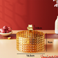 Festive Chinese Red Snack Storage Box Elegant Diamond Pattern Dried Fruit Tray