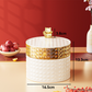 Festive Chinese Red Snack Storage Box Elegant Diamond Pattern Dried Fruit Tray