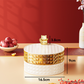 Festive Chinese Red Snack Storage Box Elegant Diamond Pattern Dried Fruit Tray