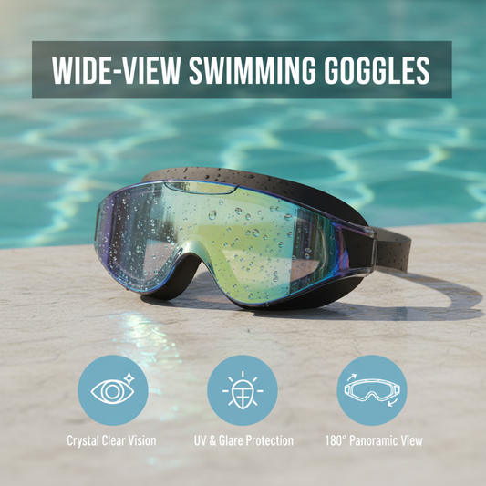 HD Anti-Fog Wide-View Swimming Goggles