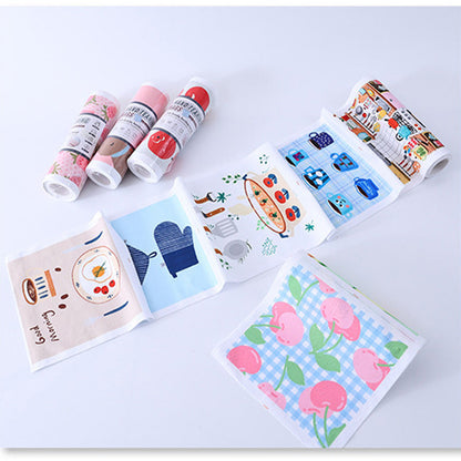 Tearable Microfiber Cleaning Rag Roll