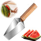 Triangle Stainless Steel Fruit Cutter with Wood Handle for Kitchen