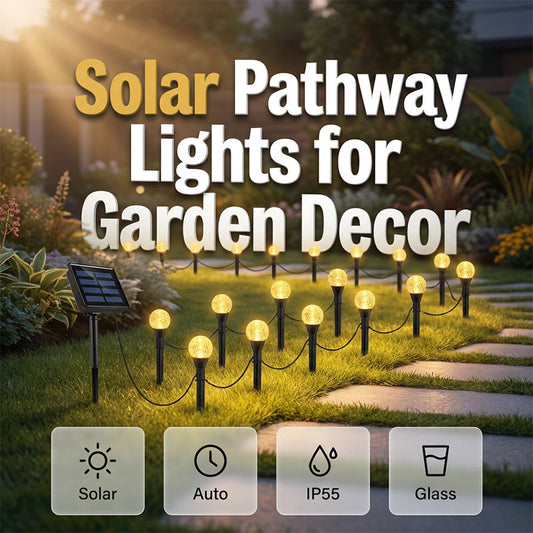 Waterproof Solar String Lights for Pathway & Yard