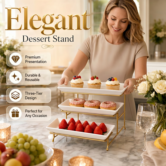 3 Tier Dessert Stand Metal Cake Display Rack
