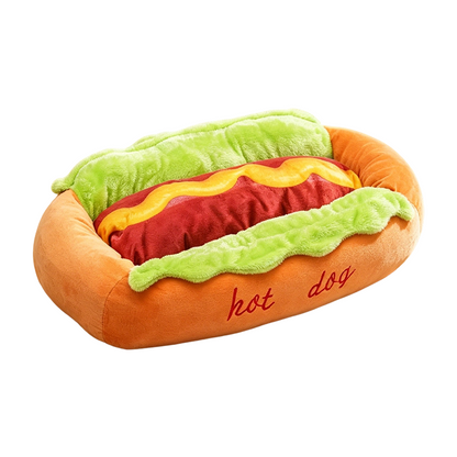 Funny Hot Dog Pet Bed Cozy Warm Nest for Dogs and Cats