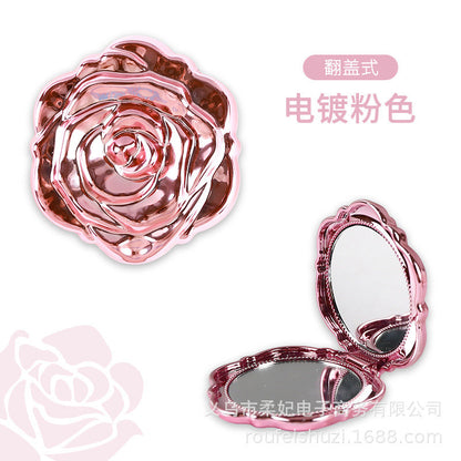Elegant Rose Gold Folding Makeup Mirror
