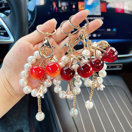 Sweet Cherry Keychain Bag Charm