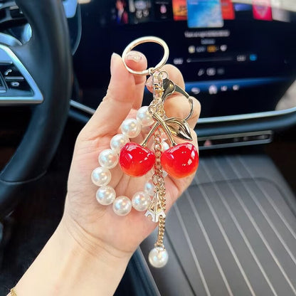 Sweet Cherry Keychain Bag Charm