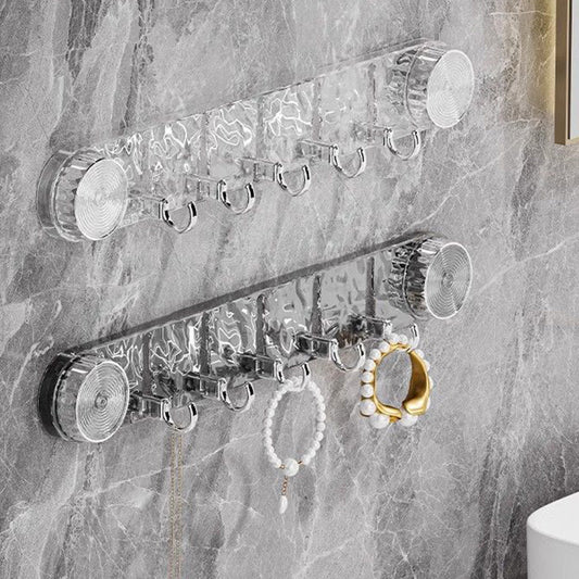 Punch-Free Ripple Rotary Suction Cup Hanger Rack