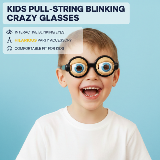 Kids Pull-String Blinking Crazy Glasses