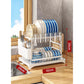 🍽️ Double the Drying Space – 2-Tier Dish Rack with Rustproof Frame & Drainboard. 50% Off. UK Stock