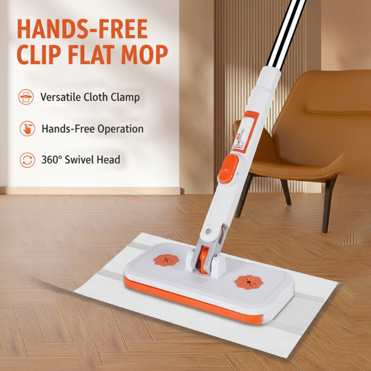 Multi-Functional Hands-Free Clip Flat Mop