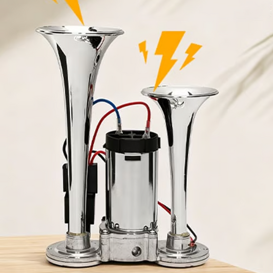 12V Universal Dual Trumpet Air Horn Kit