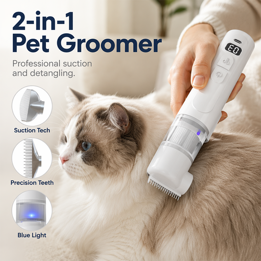 🔥50% OFF🐶 Electric Pet Flea Remover + Detangling Comb