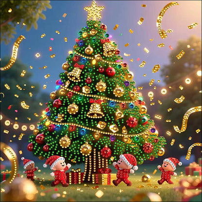 🎄 DIY Christmas Tree Gem Art Kit – Create Your Own Sparkling Holiday Decor! ✨