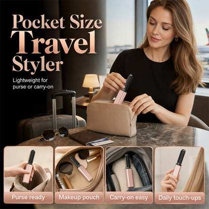 👩Shape hair in 3 seconds! Create gorgeous hairstyles anytime anywhere. 💁Portable Wireless Mini Bang Styling Comb